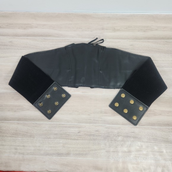 Spirit Halloween Black Vegan Leather Waist Cincher Belt One Size, Cosplay - Picture 7 of 9